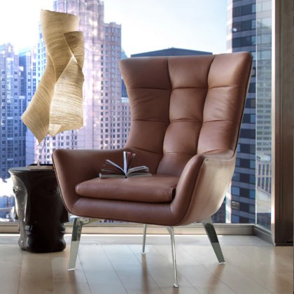 Calia Italia - Jacob Chair In Blue Fabric Calia Italia - Jacob Chair In Blue Fabric