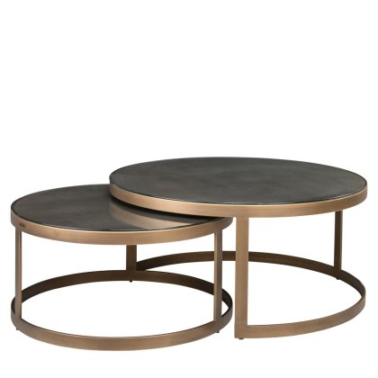 Bloomville - Set of 2 Coffee Tables inc Glass Tops Bloomville - Set of 2 Coffee Tables inc Glass Tops