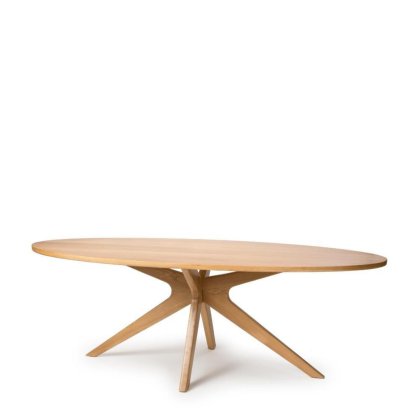 Clifton - 2m Oval Dining Table - Oak Finish