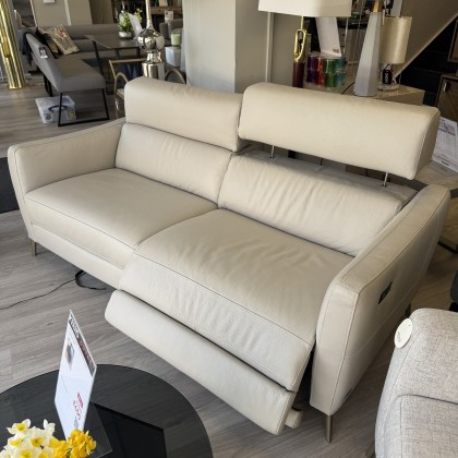 Natuzzi Editions - Greg - Large Leather Sofa with Electric Motion