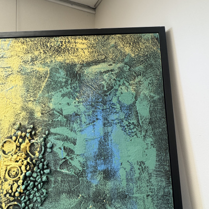 XL Jardin Blue - Framed Canvas