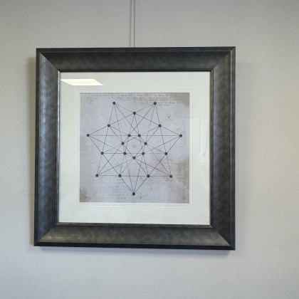 Framed Picture - Geometric Design - Grey Frame