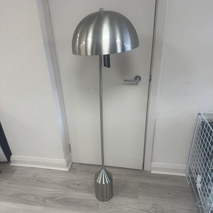 Brushed Silver Dome Floor Lamp