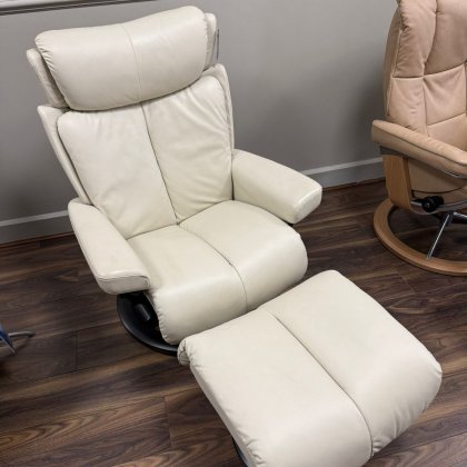 Stressless - Magic Medium Chair & Stool Chair - Leather - Last one only