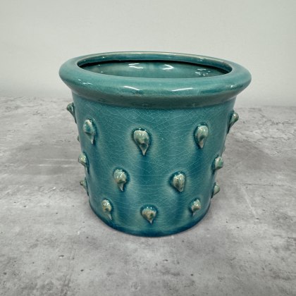 Turquoise Ceramic Bobble Planter Turquoise Ceramic Bobble Planter