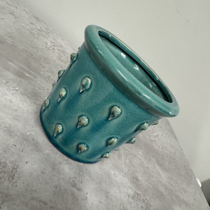 Turquoise Ceramic Bobble Planter Turquoise Ceramic Bobble Planter