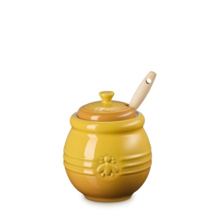 Le Creuset - Stoneware Honey Pot and Dipper Nectar Le Creuset - Stoneware Honey Pot and Dipper Nectar