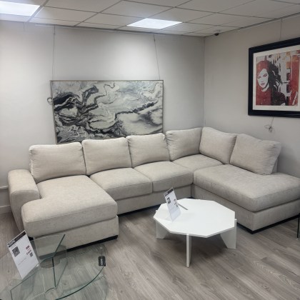 Aspire - Large Corner Sofa in Neutral Fabric
