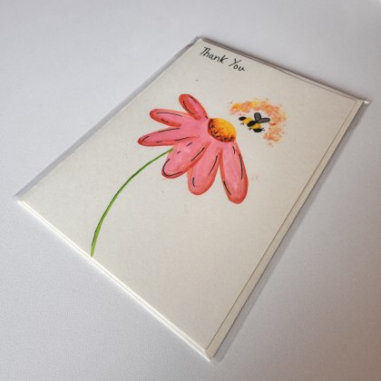 Perla Rose Crafts - Thank You - Flower & Bee Perla Rose Crafts - Thank You - Flower & Bee
