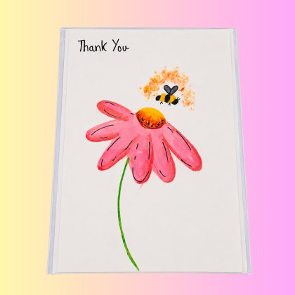 Perla Rose Crafts - Thank You - Flower & Bee Perla Rose Crafts - Thank You - Flower & Bee
