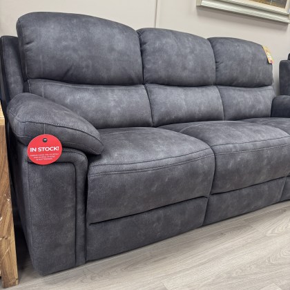 Indigo - 3 Seater Graphite Fabric with Power Recliner Indigo - 3 Seater Graphite Fabric with Power Recliner