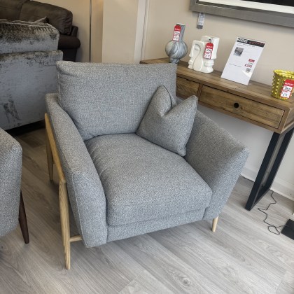 Ercol - Forli Armchair in Grey Fabric Ercol - Forli Armchair in Grey Fabric