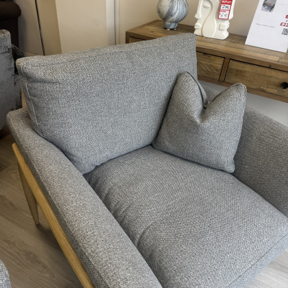 Ercol - Forli Armchair in Grey Fabric Ercol - Forli Armchair in Grey Fabric
