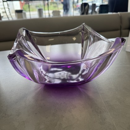 Galway Crystal - Purple Fruit Bowl Galway Crystal - Purple Fruit Bowl