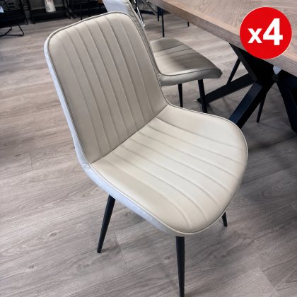Set of 4 Rico - Stone Dining Chairs Set of 4 Rico - Stone Dining Chairs