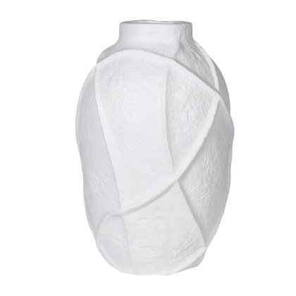 Embossed Lines White Vase Embossed Lines White Vase