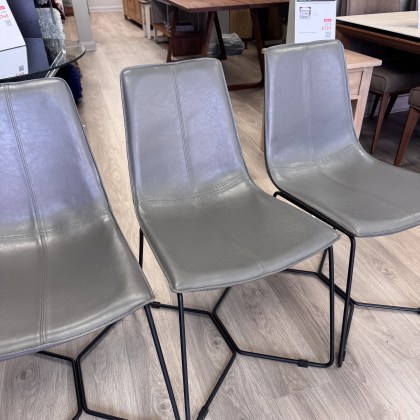 Set of 3 - Venus Dining Chairs in Dark Taupe/Grey Set of 3 - Venus Dining Chairs in Dark Taupe/Grey
