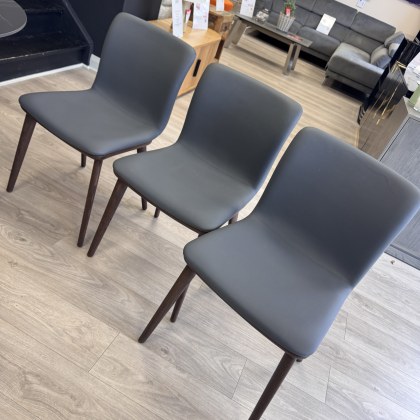Set of 3 Calligaris - Annie Chairs in Grey Scuba/Smoke Legs Set of 3 Calligaris - Annie Chairs in Grey Scuba/Smoke Legs