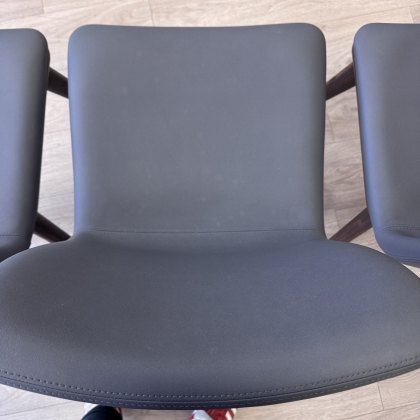 Set of 3 Calligaris - Annie Chairs in Grey Scuba/Smoke Legs Set of 3 Calligaris - Annie Chairs in Grey Scuba/Smoke Legs