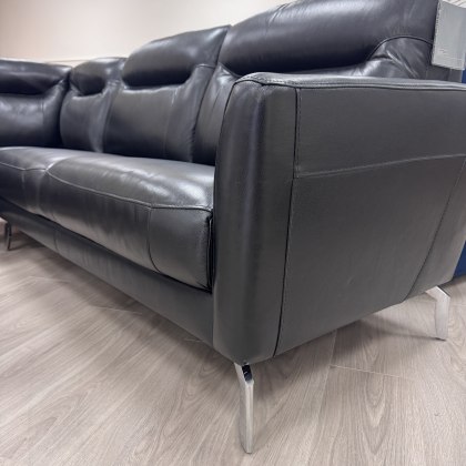 Velar - Black LHF Leather Cornersofa Velar - Black LHF Leather Cornersofa