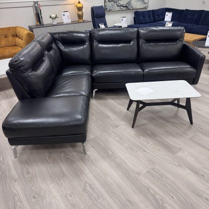 Velar - Black LHF Leather Cornersofa Velar - Black LHF Leather Cornersofa