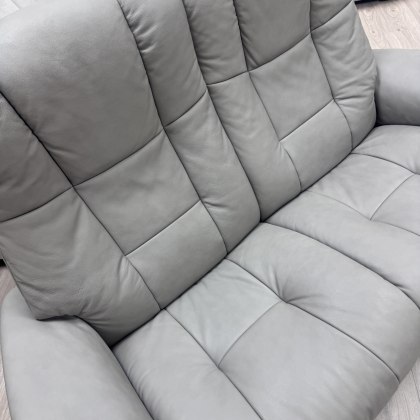 Stressless - Buckingham 2 Seater - Grey Leather & Grey Wood