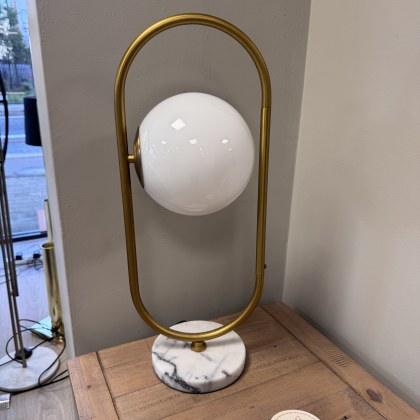 Libra Glass & Brass Table Lamp