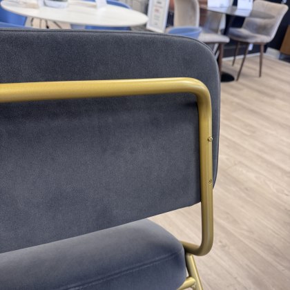 Set of 4 - Calligaris Sixty Chairs - Grey with Gold frame