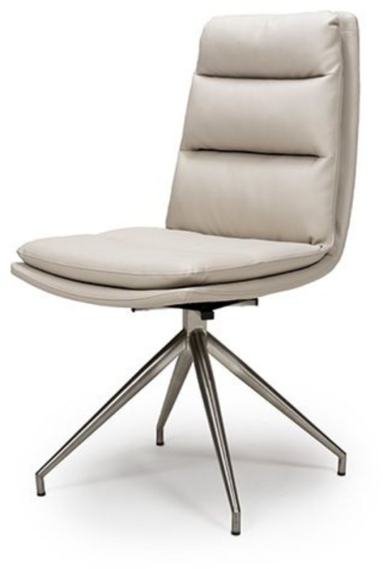 Nobel - Swivel Chair Taupe Brushed Steel Nobel - Swivel Chair Taupe Brushed Steel