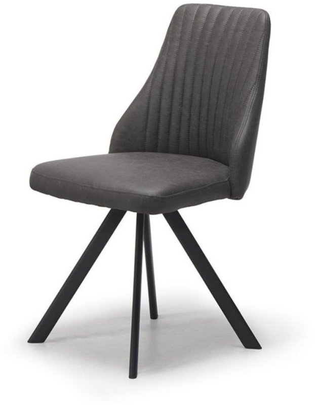 Austin - Dark Grey Dining Chair Swivel Return Austin - Dark Grey Dining Chair Swivel Return