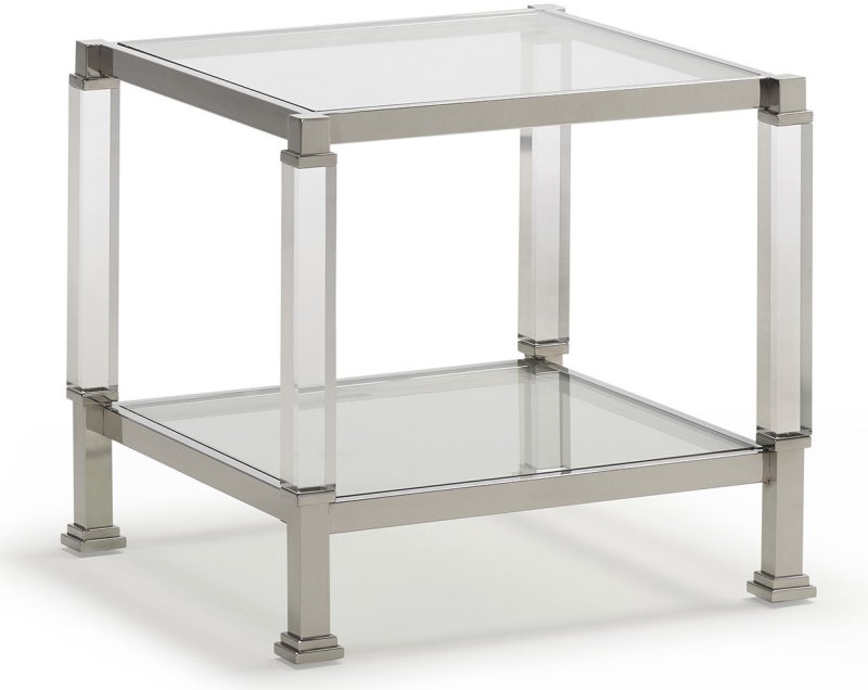 Denise - Lamp Table Polished Steel/Acrylic Frame Denise - Lamp Table Polished Steel/Acrylic Frame