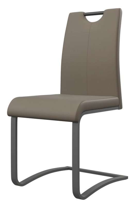 Gabi - Dining Chair Taupe with Grey Frame Gabi - Dining Chair Taupe with Grey Frame