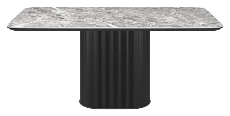 Roberto - Fixed Gloss Light Grey Ceramic Dining Table Roberto - Fixed Gloss Light Grey Ceramic Dining Table