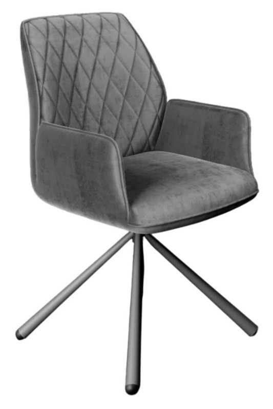 Zanetti - 180 Swivel Dining Chair Dark Grey Zanetti - 180 Swivel Dining Chair Dark Grey