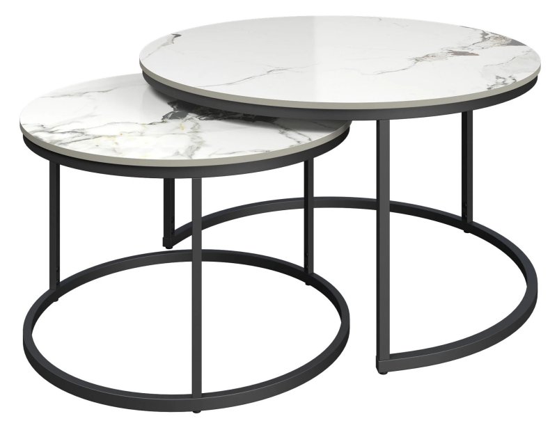 Zico - White Ceramic Coffee Table Set Zico - White Ceramic Coffee Table Set