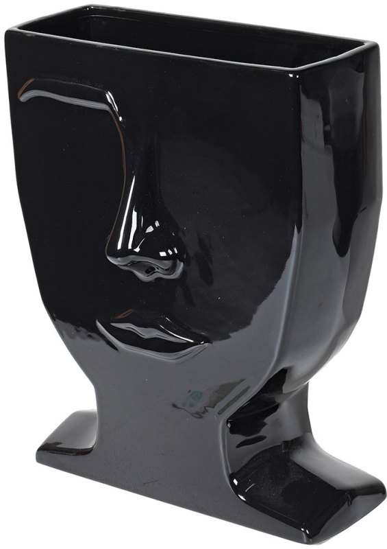 Face Eyebrow Vase in Black Face Eyebrow Vase in Black