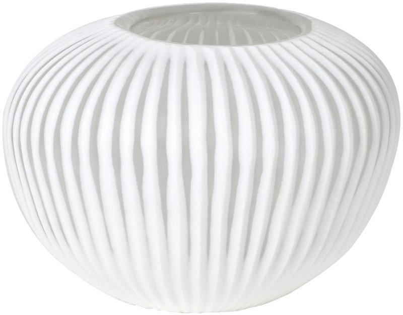 White Ribbed Wabi Vase White Ribbed Wabi Vase