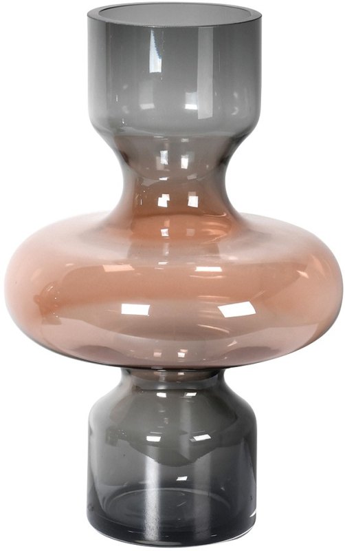 Smoked Glass Shaped Vase Smoked Glass Shaped Vase