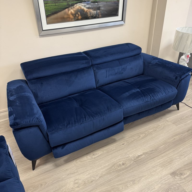 Momentum - Large Sofa with Electric Recliners - Navy Velvet Momentum - Large Sofa with Electric Recliners - Navy Velvet