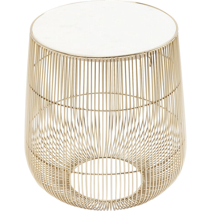 Beam White with Brass - Side Table Beam White with Brass - Side Table