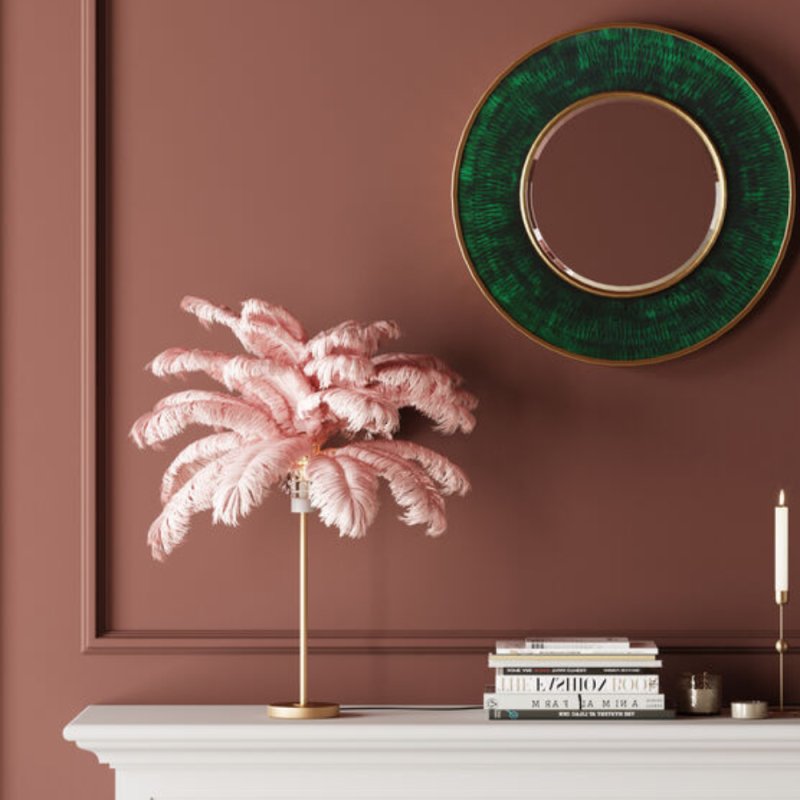 Palm Pink Feather - Table Lamp Palm Pink Feather - Table Lamp