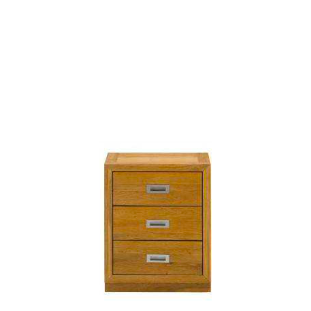 Nevada Oak - Bedside 3 Drawer Unit Nevada Oak - Bedside 3 Drawer Unit