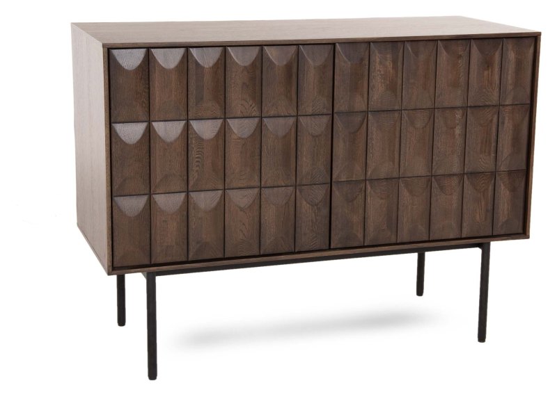 Latina 2 Door Sideboard - Espresso Oak Panelled Latina 2 Door Sideboard - Espresso Oak Panelled