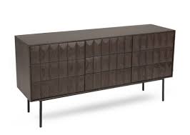Latina 3 Door Sideboard - Espresso Oak Panelled Latina 3 Door Sideboard - Espresso Oak Panelled