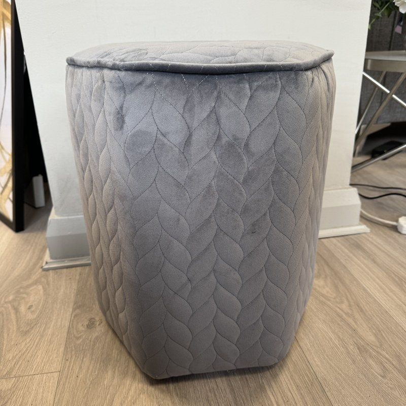 Ashley Manor - Hex Stool - Ealing Charcoal Fabric Ashley Manor - Hex Stool - Ealing Charcoal Fabric