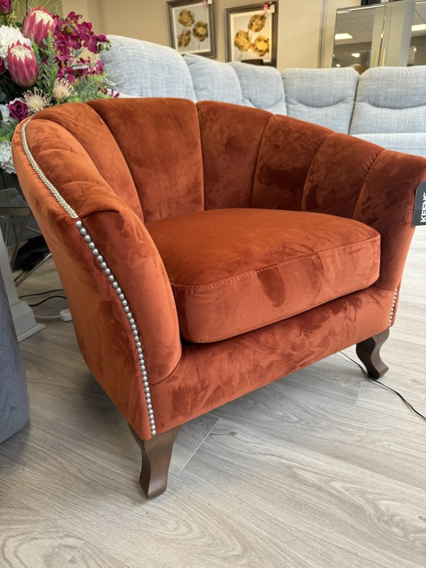 Alexander & James - Betsy Chair in Plush Marmalade Alexander & James - Betsy Chair in Plush Marmalade