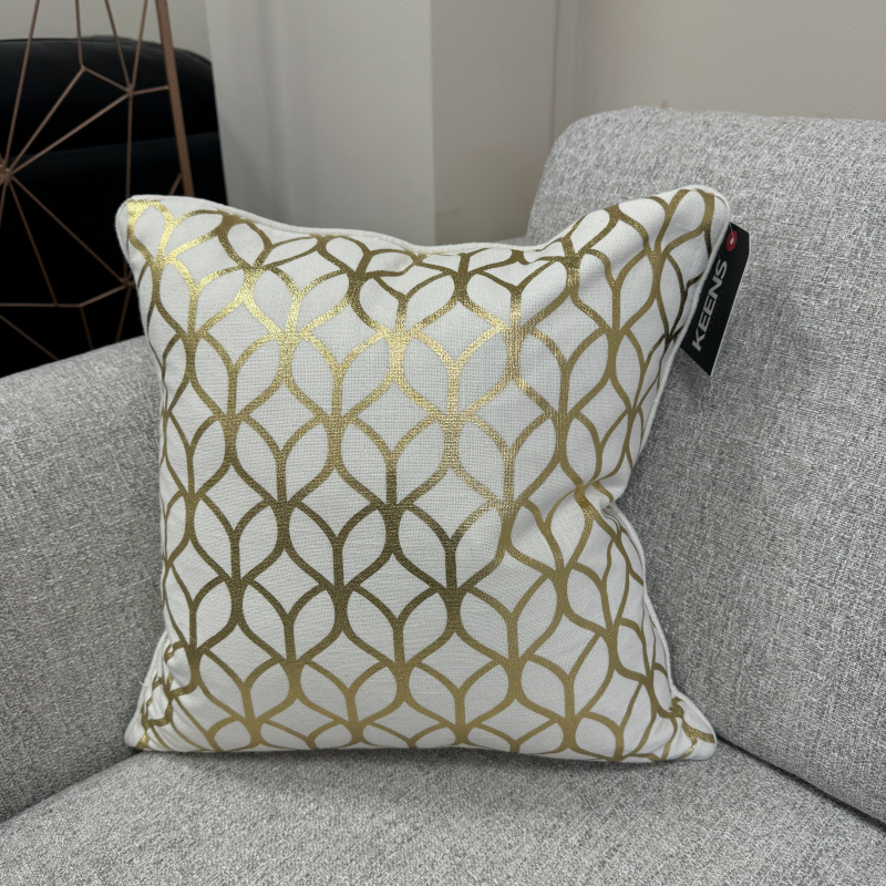 Luxury Cushion - Gold Leaf Foil on Ivory Luxury Cushion - Gold Leaf Foil on Ivory