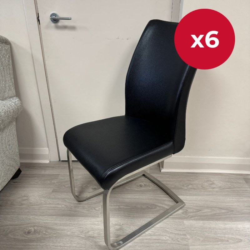 Set of 6 Paderna - Black Modern Dining Chair Set of 6 Paderna - Black Modern Dining Chair