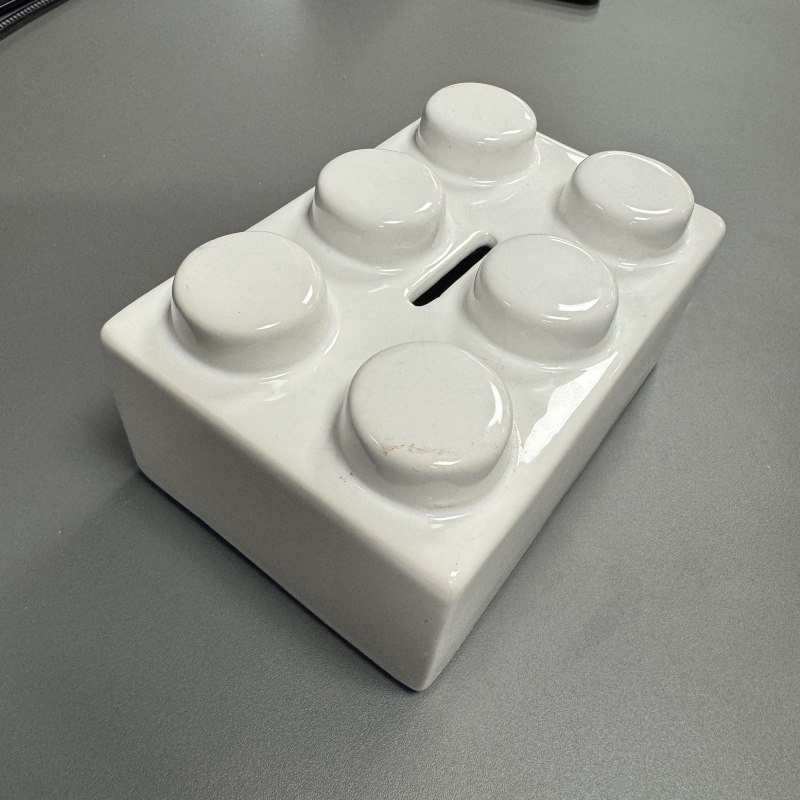 White Lego Brick - Moneybox White Lego Brick - Moneybox