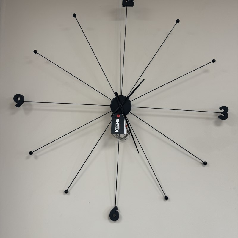 Black Large Spider Clock Black Large Spider Clock